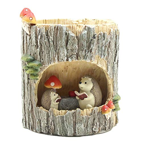 tonntyann 可愛い 癒し 動物 植木鉢 プランター フラワーポット プランター容器 多肉植物ポット デザイン小物 雑貨 インテリア アウトドア DIY 飾り おしゃれ 多肉植物 寄せ植え 鉢 (ハリネズミ-小)