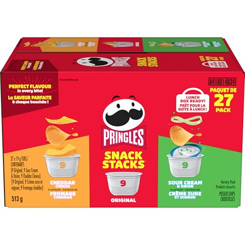 Pringles - Pringles Snack Stacks Variety Pack Potato Crisps Chips 27 Count (27 x 19 g)