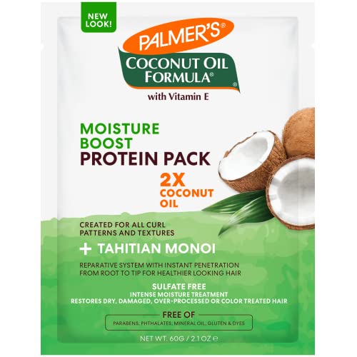 Palmer's Coconut Oil Formula Moisture Boost Protein Pack, Hair Treatment For Dry, Damaged, Over-Processed And Colored Hair, 2.1 Ounce (Pack Of 12) #TOP7