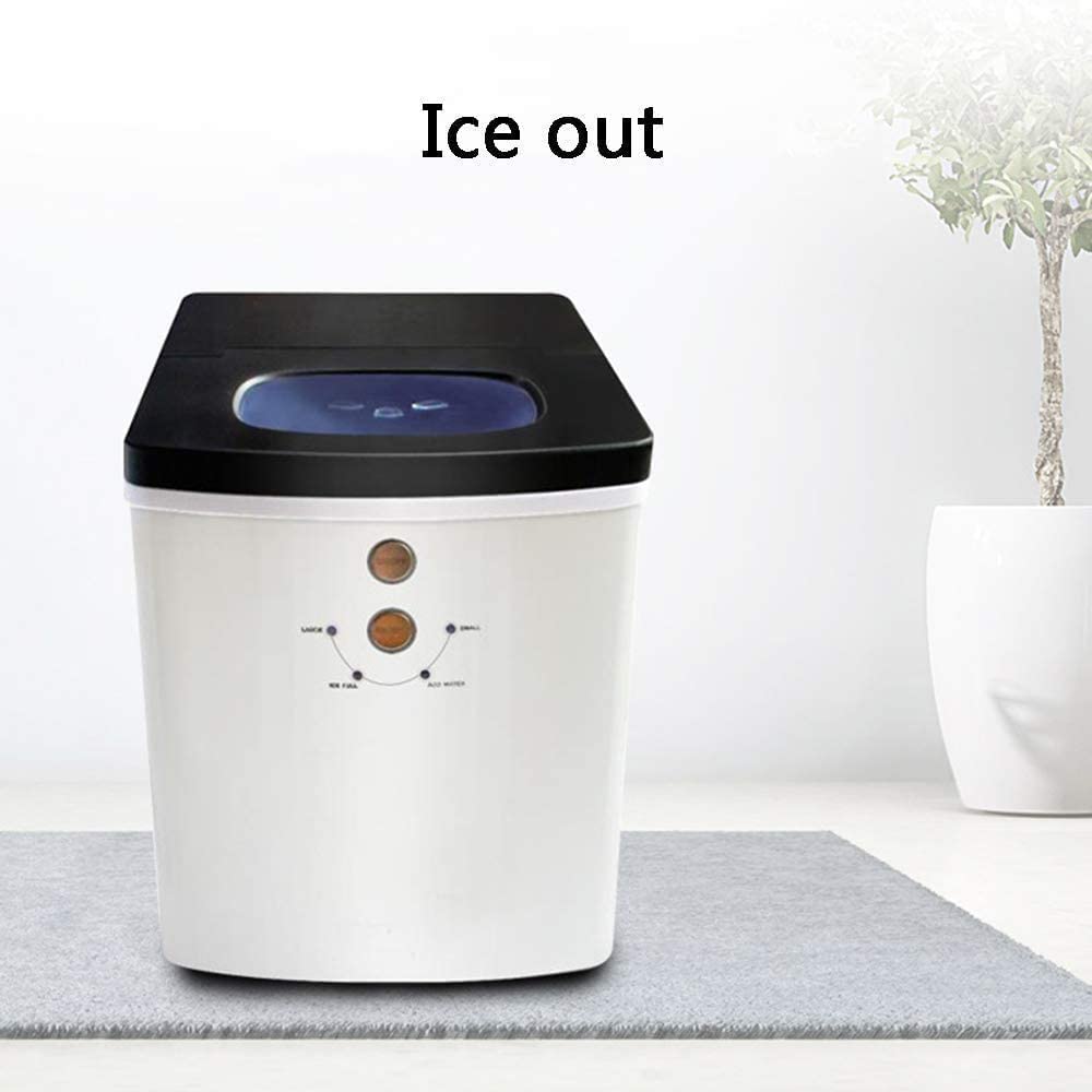Máquina de Hielo para encimera, máquina de Hielo eléctrica portátil de 26LBS/24H, fabricación rápida de Hielo en 8 Minutos para Casas, oficinas, restaurantes, Bares