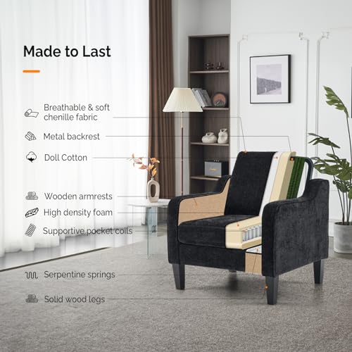 Image of VINGLI Accent Chairs Set of 2, Modern Traditional Armchair for Living Room