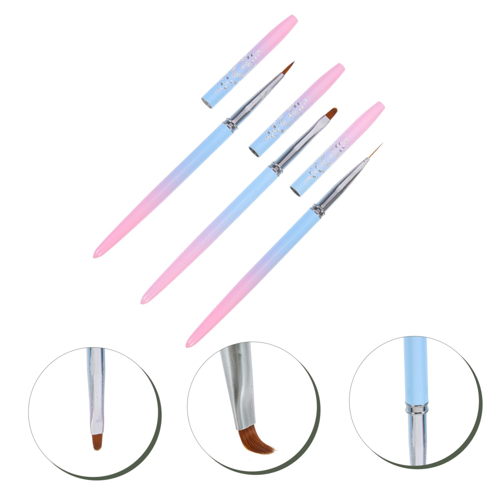 Healeved 12piezas Pinceles Para Arte De Uñas De Herramientas Para Decoración De Manicura Para Salones y Uso Casa Diseño Elegante y Ligero Pinceles Para Dibujo De Uñas Suministros De