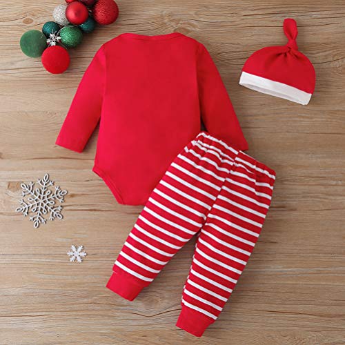 KESYOO Conjunto de 3 Peças/Conjunto de Roupa de Bebê Natalino Conjunto Bodysuit de Manga Longa Natal