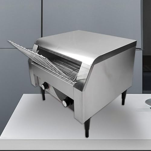 KJHYYPP Conveyor Toaster Stainless Steel Chain Toaster With Drawer Electric Commercial Oven Drawer Toaster For Coffee Shops Breakfast (300)