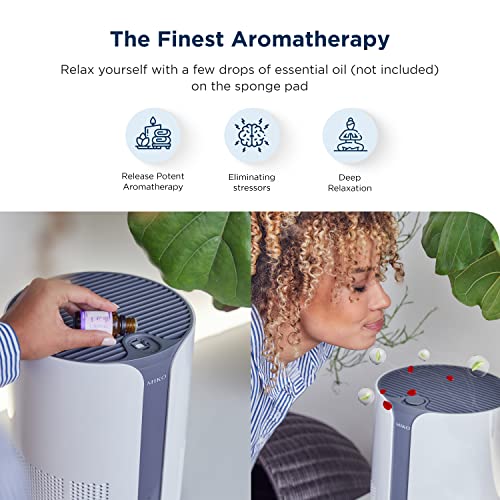 Image of Miko Air Purifier for Home Air Filtration Efficiency, Multiple Speeds, Quiet, H11 True HEPA Filter Removes 99.97% of Hair, Fur, Dust, Bacteria, Viruses, Mold, Pollen, Allergens, Odor, 400 Sqft