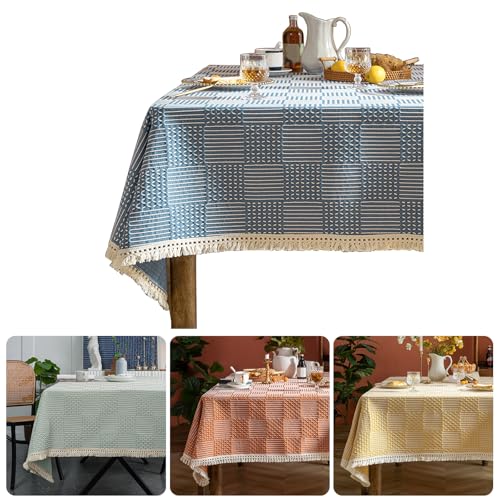 Mantel lavable de poliéster con flecos que evita manchas en tus muebles 3