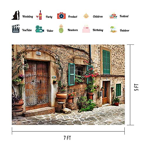 Fondo fotográfico calle Mediterráneo 7x5 pies EOALOR miniatura 2