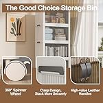 136Gal/543Qt Stackable Storage Bins Folding Collapsible Storage Bins with Lid, Closet Organizers and Storage, Storage Box Grey 26" W x 17" D x 71" H - Image 4
