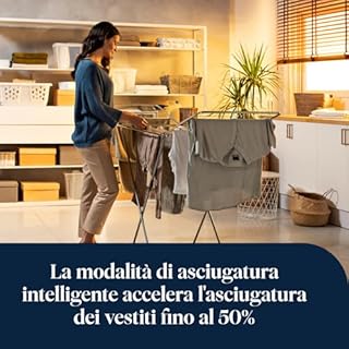 De'Longhi Tasciugo AriaDry Multi - Deumidificatore Casa Portatile, Assorbi Umidità 25L/Giorno, Asciugabiancheria, Antimuffa, Bassa Rumorosità, Timer, Bianco (DDSX225)