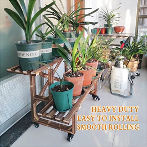 Jgjc Casters 8 Pack Swivel Wheels With Brake, 1.5 Inch Castor Wheels (D=1-1/2", H=2-3/8") With 360 Degree Top Plate (2-3/8"×1-3/4"), Double Locking Double Ball Bearing, 600 Lbs For Casters Set Of 4 #TOP4