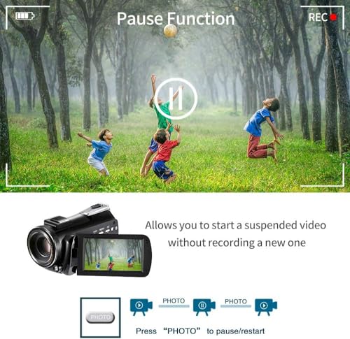 Caméscope 4K idéal pour le vlogging de voyage avec objectif grand angle et micro externe