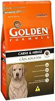 Ração Golden Para Cachorro Cães Adultos Porte Médio Grande Sabor Carne e Arroz 15kg
