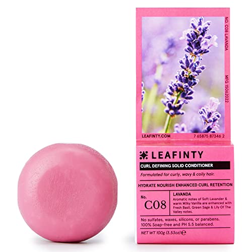 Leafinty Solid Conditioner Bar For Curly, Wavy, Coily And Kinky Hair- Sulfate Free, Natural, Eco-Friendly, Sustainable, Zero Waste,100G (Pack Of 1, Up To 75 Uses) #TOP10
