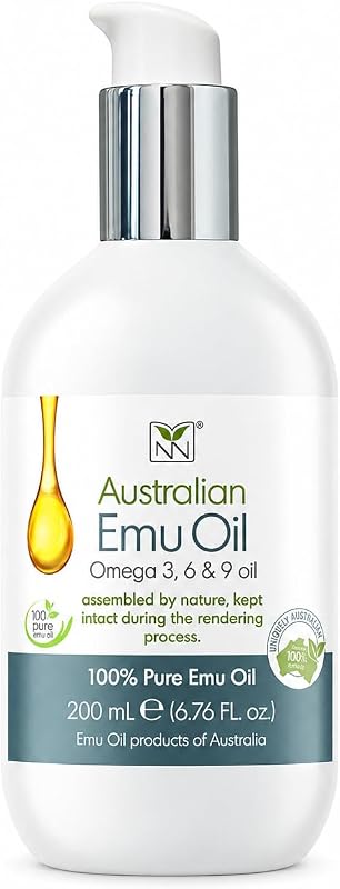 Óleo de emu Y Not Natural para cuidados da pele, cabelo, couro cabeludo, rosto, corpo e unhas, sem fragrância, 200 mL