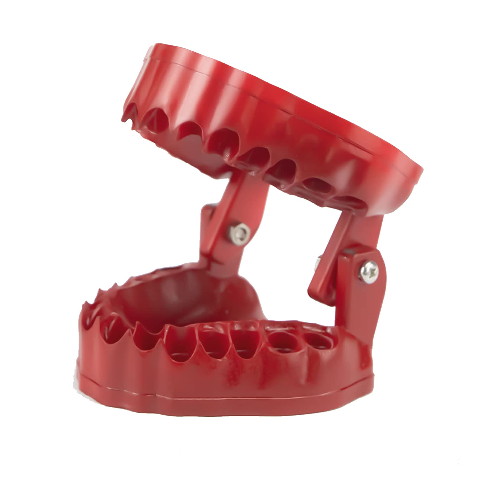 Denture Porte-embout Denture Drill Bit Holder avec 28 forets pour foret dentaire, porte-foret pour prothèses (rouge)