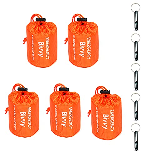 5 Pack Emergency Sleeping Bags Survival Bivvy