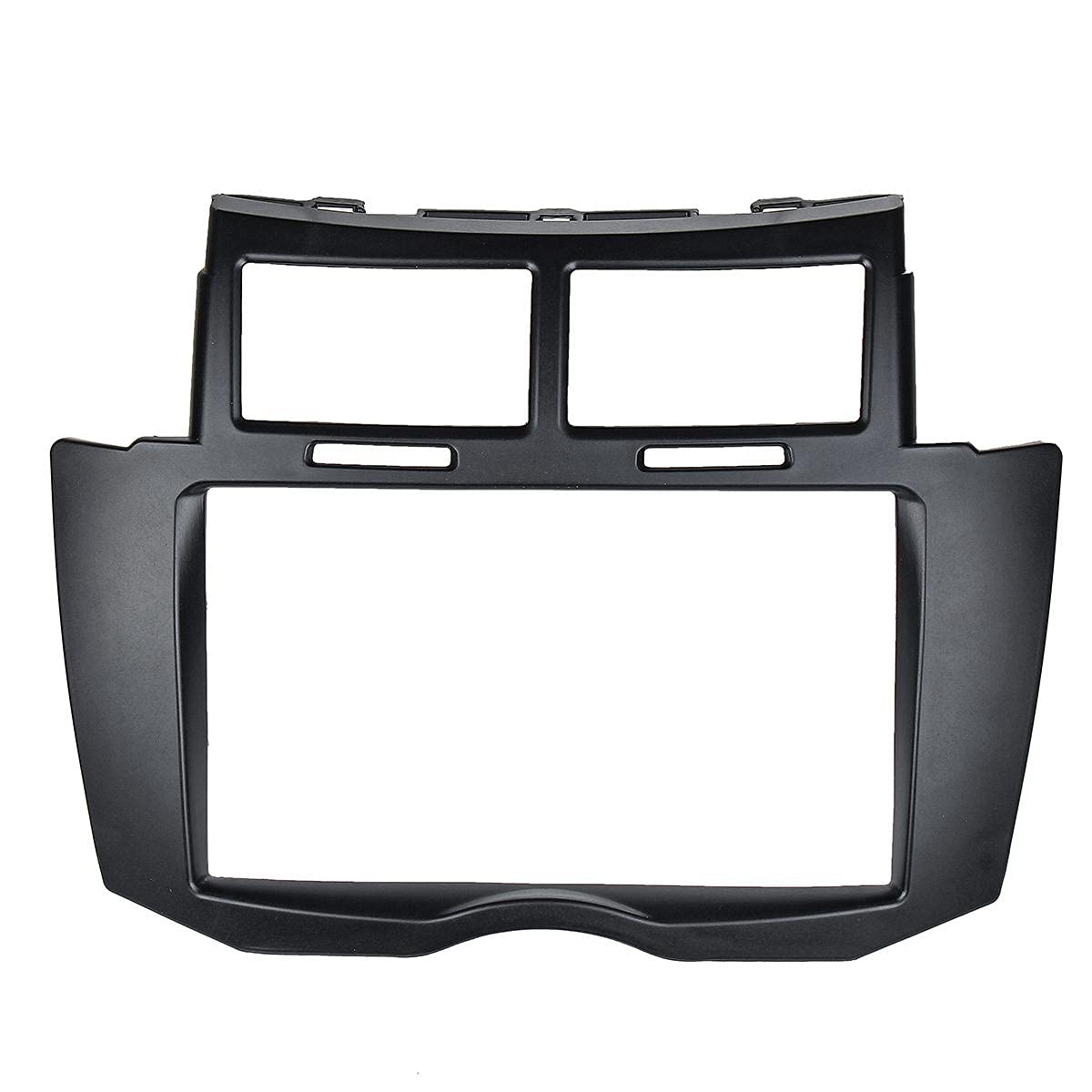 NINGWANG Kit Montaggio Autoradio 2DIN Per Toyota Yaris/Vitz/Platz 2005-2011 - Cornice Cruscatto Argento