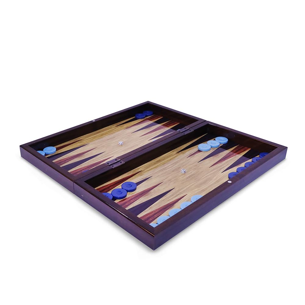 Biggdesign Oriental Backgammon Set aus MDF, Magnetverschluss & Spielsteinen | 16 mm MDF-Korpus, Magnetverschluss, doppellagiger Klarlack, Coex-Cellophan-Spielfläche, Würfel & Spielsteine, Made in Türkiye