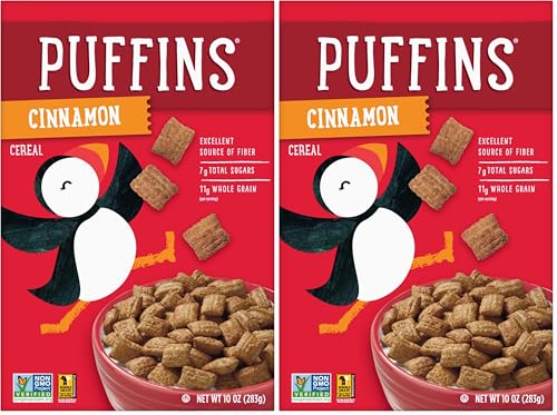 Barbara's Puffins, Cinnamon, 10 oz (Pack of 2)