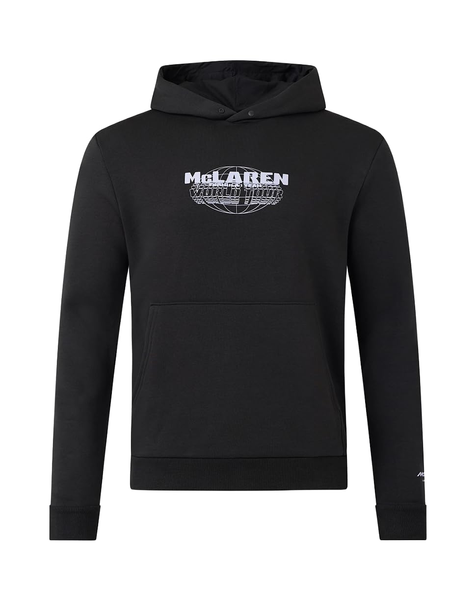 2025 Mclaren F1 Unisex World Tour Graphic Hoodie - Phantom Polyester Made By: Castore Men's Black Xxl