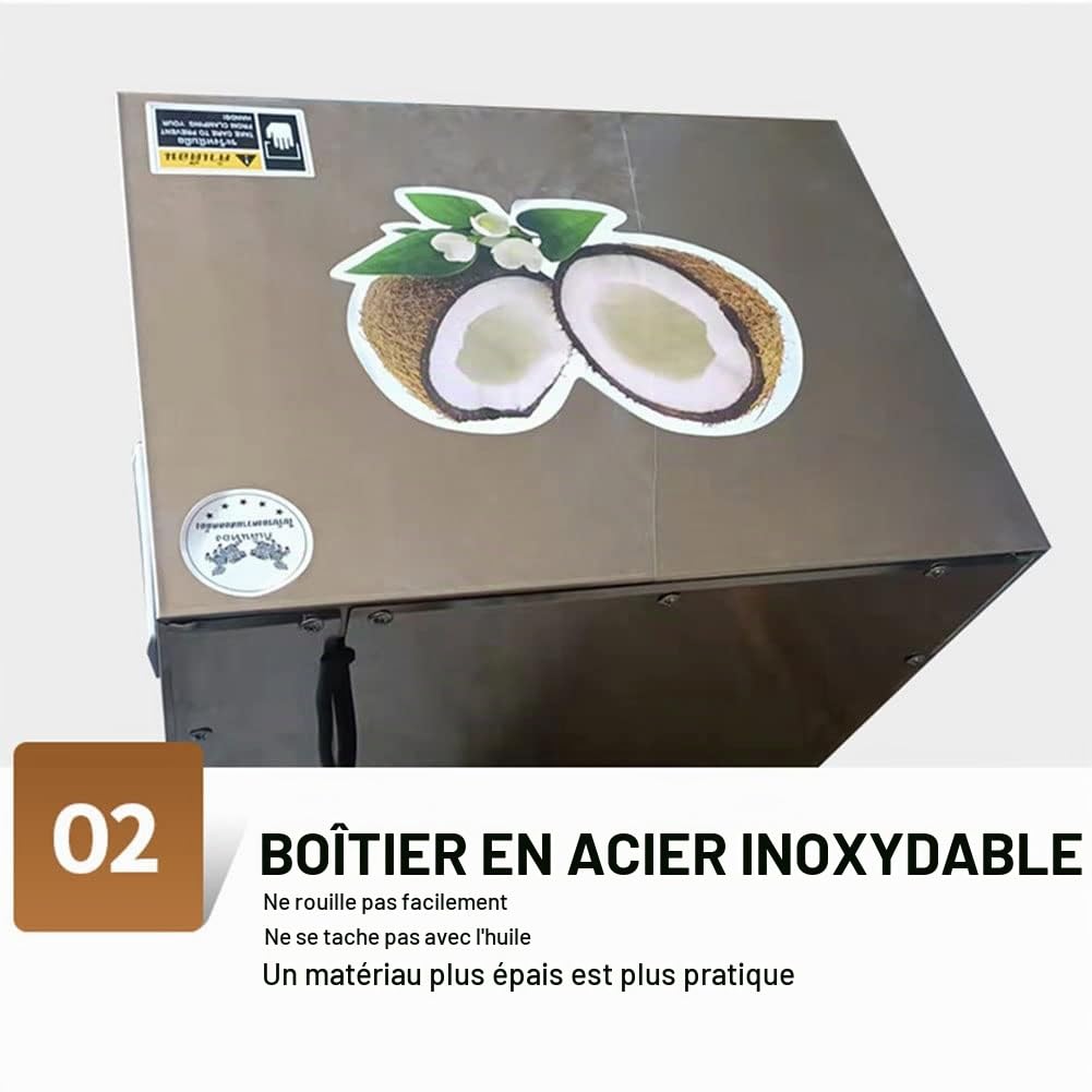 Déchiqueteur de grattoir à noix de coco, râpe à noix de coco commerciale électrique 300W 50-60pcs / heure, rabot à noix de coco pour magasin de transformation de noix de coco, restaurant, boulangerie