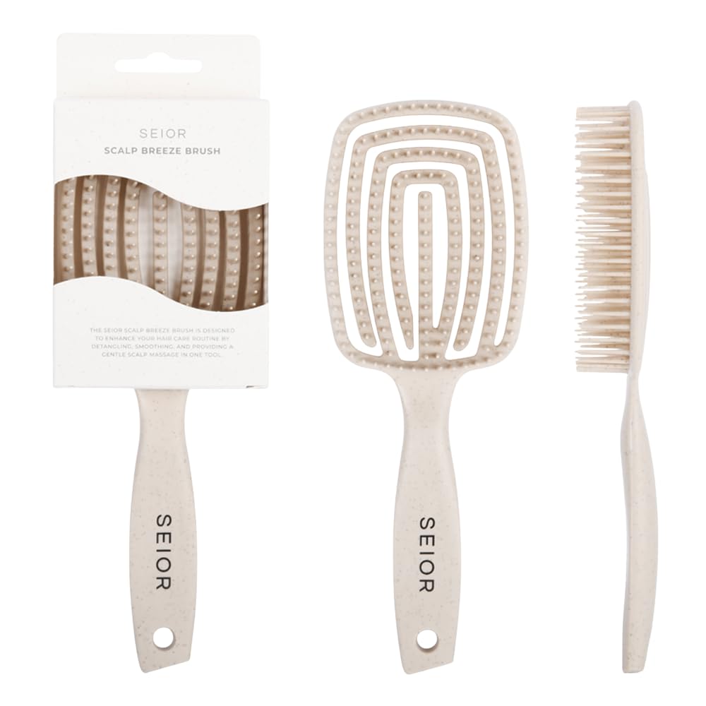 Amazon.com : SEIOR Scalp Breeze Brush | Flexible Vented Detangling