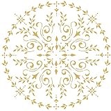 Ceiling Medallion Wall Stencil | Reusable Stencil | Perfect Wall Stencils for Home Decor | Ceiling Decorative Stencil | 417 by Designer Stencils