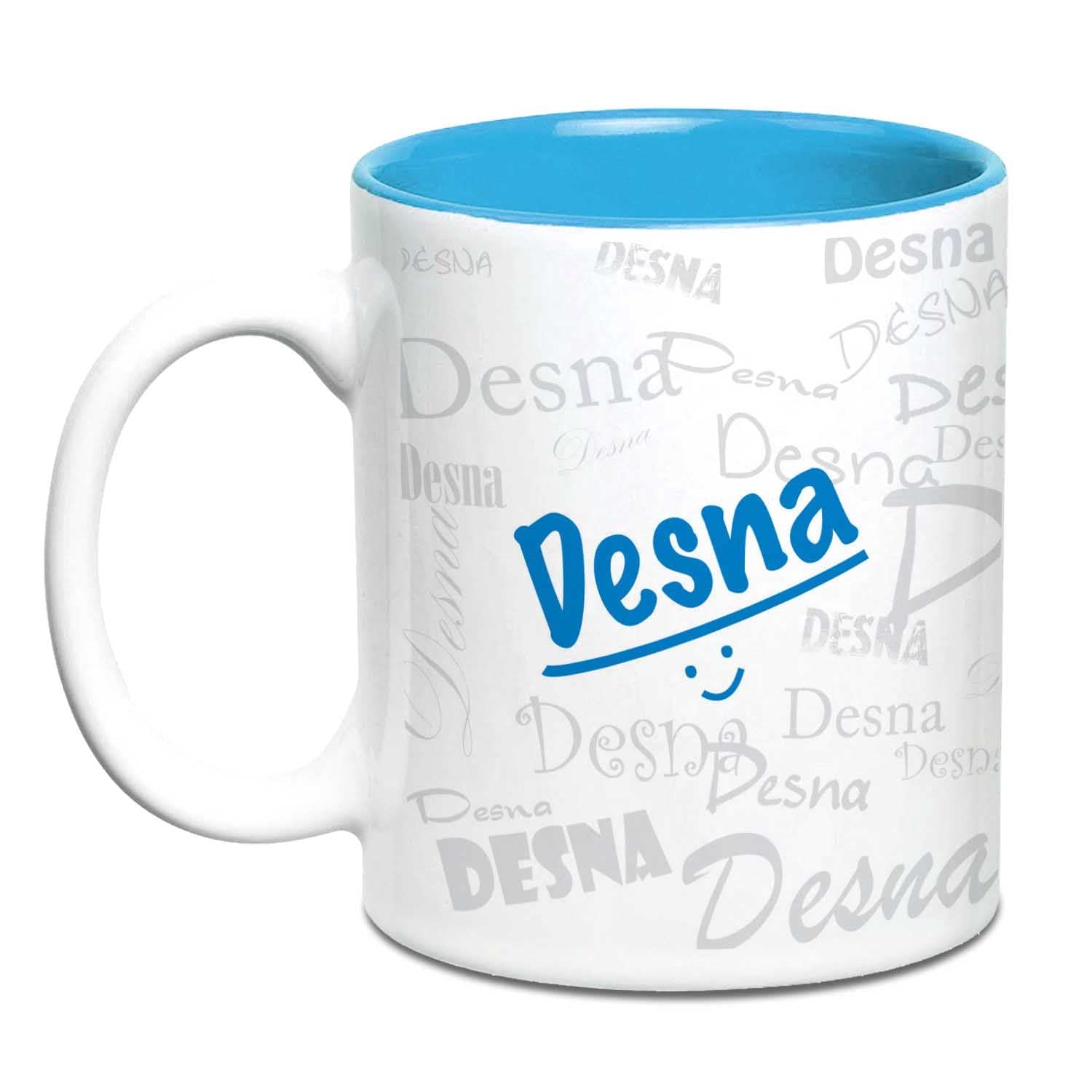 Hot Muggs Me Graffiti Mug - Desna Personalised Name Ceramic, 315ml, 1 Unit