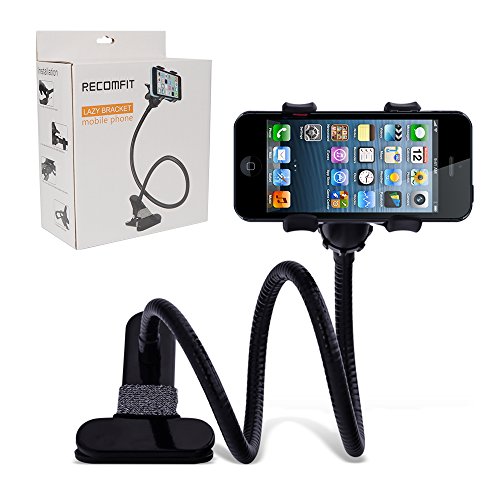 Huixinda Universal Phone Clip Holder with Flexible Gooseneck Long Arm - Black