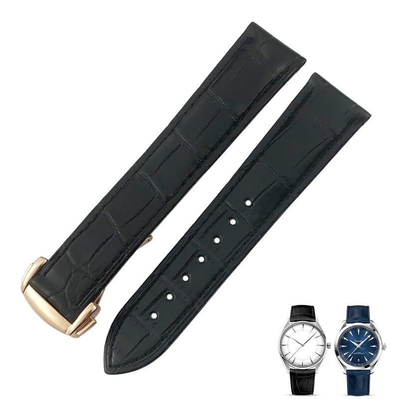 Bracelet de montre en cuir de crocodile 20mm alligator Omega Seamaster