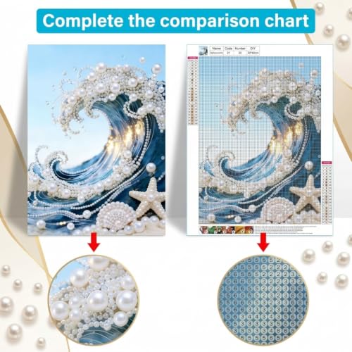 Image of PATPAT 5D Art Pearl Diamond Painting Kit for Adults 30*40cm DIY Wall Decor