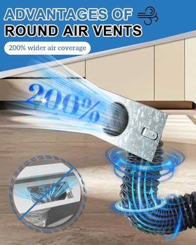 Floor Vent Under Cabinet Toe Kick Ducting Kit for 4