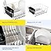 Sweet Home Collection 2 Piece Dish Drying Rack Set Drainer with Utensil Holder Simple Easy to Use Fits in Most Sinks, 14.5