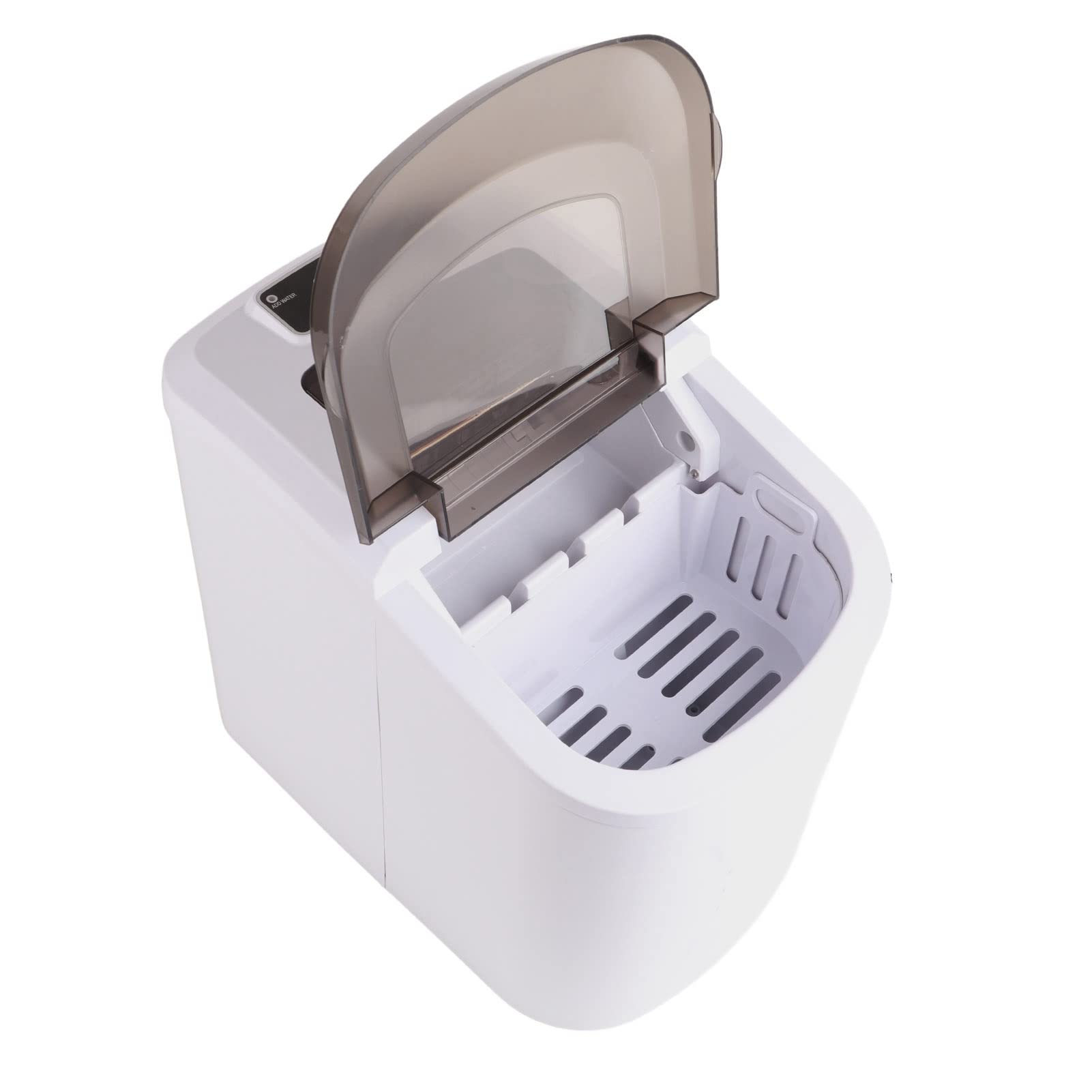 Máquina para Hacer Hielo 112W Encimera Máquina para Hacer Hielo ABS Blanco Silencioso Portátil para Cocina Oficina Fiesta