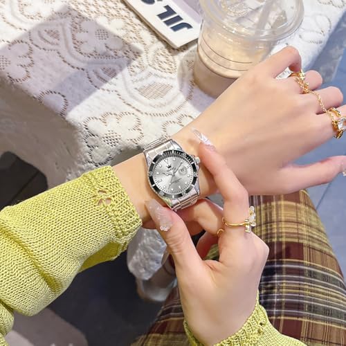 Image of OLEVS Womens Watch Classic Dress Number Female Watches for Ladies Analog Quartz Stainless Steel Waterproof Luminous Day Date Two Tone Easy to Read Wristwatch