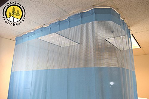 DevLon NorthWest Medical Curtains Privacy Hospital Cubicle Curtain with Flexible Track 10 Foot W x 9.3 Foot H Light Blue - Thumbnail 6