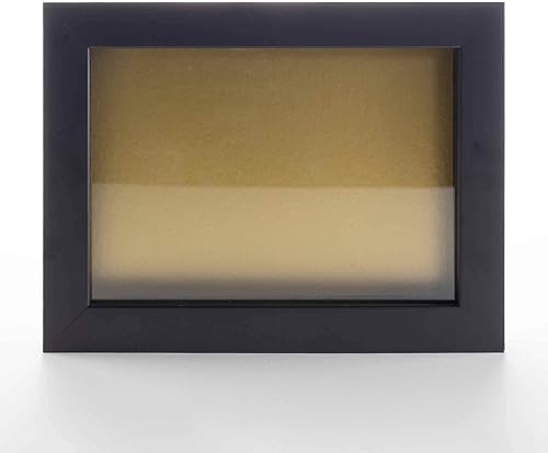 Miniatura 2 de Marco de exhibición de madera negra de 20 x 30 pulgadas con respaldo dorado sin ácidos, acrílico UV y accesorios para colgar, con profundidad útil