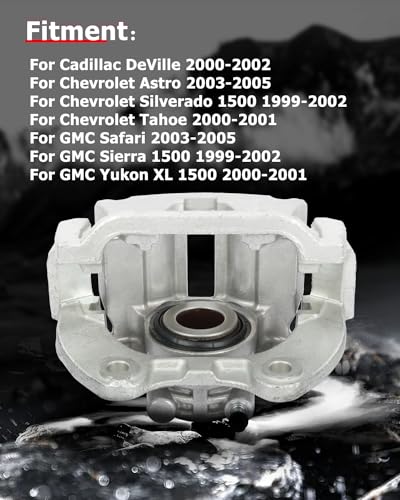 Image of cciyu 18-B4726 Rear Left Brake Caliper Assembly w /Bracket For Cadillac 2000-2002,For Chevy 1999-2005,For GMC 1999-2005