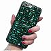 Produktbild Miagon Glänzend Hülle für iPhone 12 Pro Max,3D Handschlaufe Glitzer Bling Strass Hülle Diamant Transparent Handyhülle Bumper Case Tasche Schutzhülle,Grün