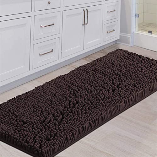 Tapis de Bain en Chenille Tapis de Bain épais pour Salle Tapis de Bain en Microfibre Extra Doux et...