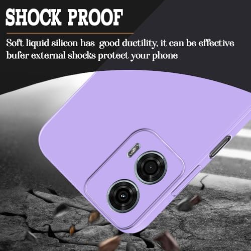 Image of Back Cover for Motorola Moto G34 5G / G45 5G | Full Camera Protection | Premium Liquid Silicon Case | Flexible Bumper Case for Motorola Moto G34 5G / G45 5G (Purple)