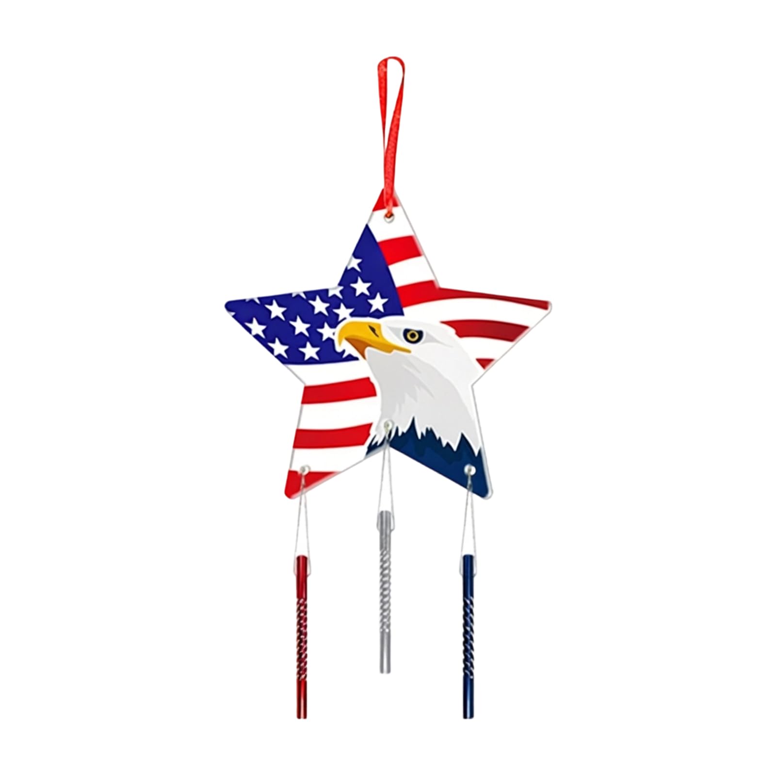 Hredyqw Patriotic Wind Chimes Decorations For US Independence Day Sturdy Paper Materials In Multiple Color