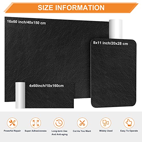 Xroam Nastro di riparazione in pelle,40x150 cm