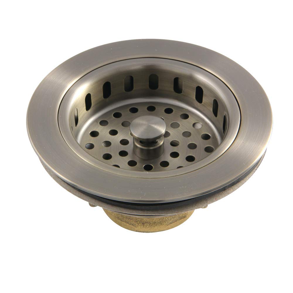 Kingston BrassKBS1003 Made to Match Basket Strainer, 4-1/2" Diameter, Antique Brass