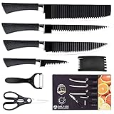 Juego de Cuchillos de Cocina 7 Piezas Set de Cuchillos de Acero Inoxidable Set de Cuchillos de...