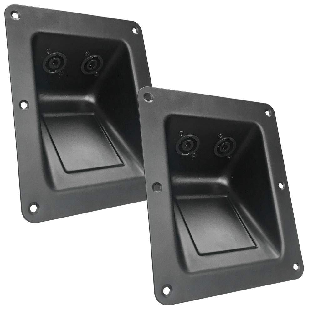 Seismic Audio Sajp411 2pack Pair Of Steel Recessed Jack Plates