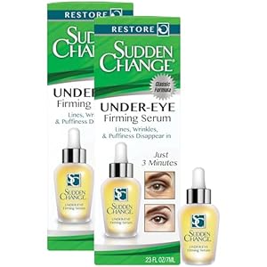 Sudden Change Instant Under-Eye Firming Serum – (Classic Formula) Under-Eye Bags Treatment for Puffiness, Lines, & Wrinkles – Wear With or Without Makeup – 3 Minute Results (0.23 oz, Pack of 2)