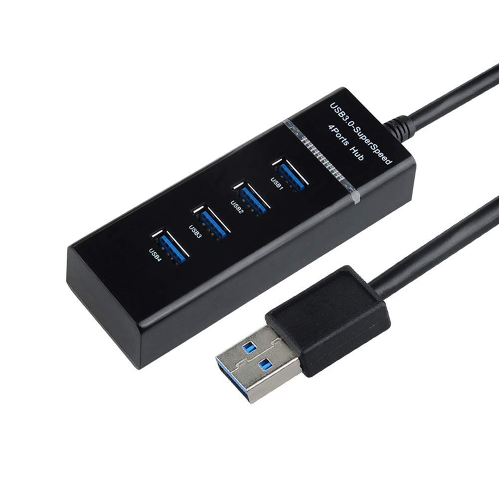 MISTRONICS USB Extension 4 Ports USB 3.0 Hub SuperSpeed Portable with Switches for Laptop/Notebook/PC/Mobiles/Tablets, iPhone/Ipads, Computers, MP3 Players and Gaming Consoles