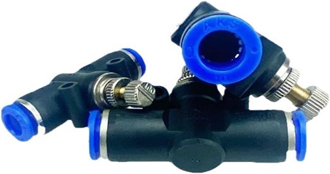 One-way Throttle Valve Air Pipe Connector Pneumatic Quick Plugs SA4/6/8/10/12 Type Straight 1Pcs(SA10)