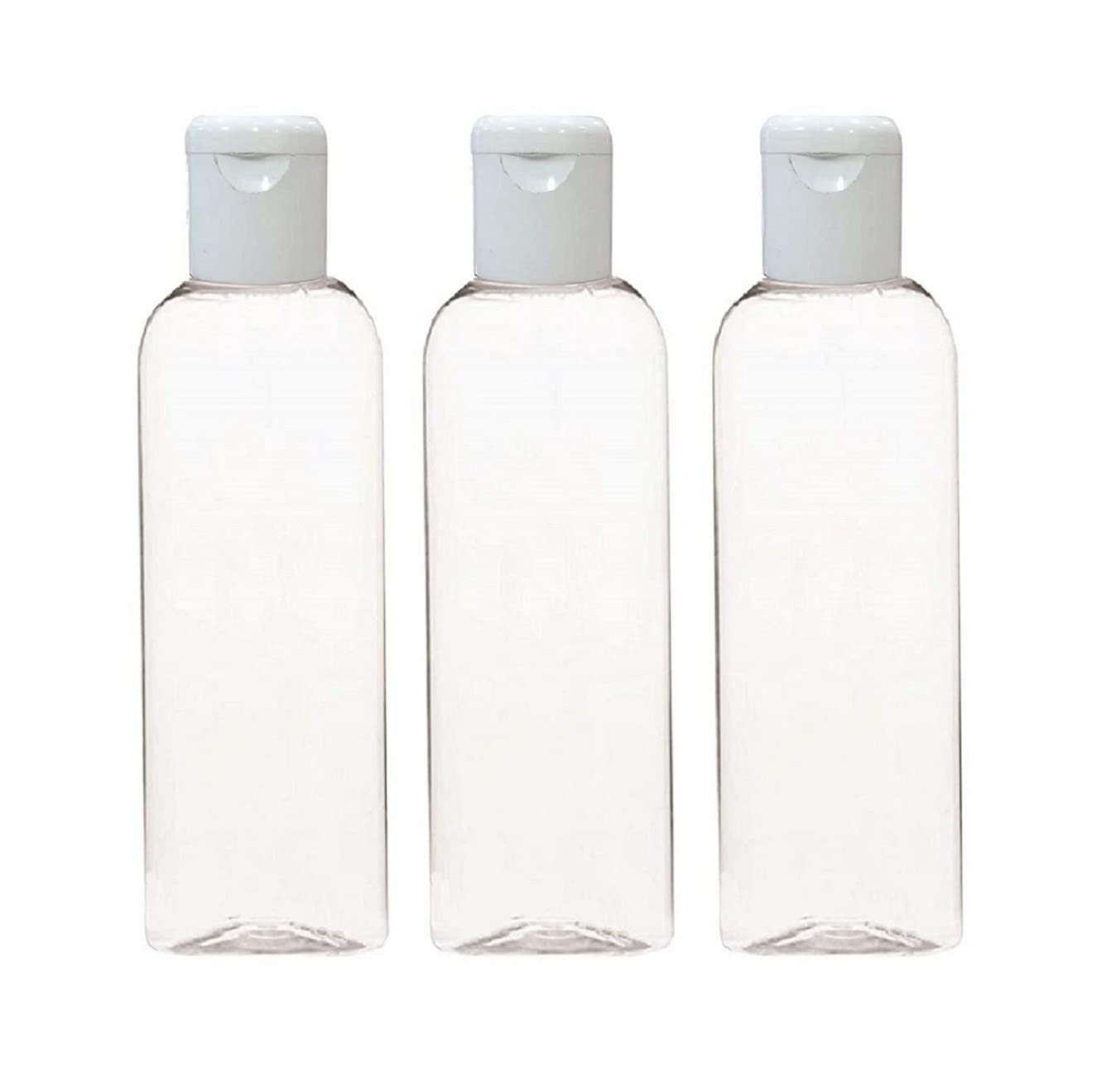 50ml Empty Clear Plastic Bottles Refillable Travel Size Cosmetic Containers Small Leak Proof Squeeze Bottles with White Flip Cap for Toiletries,Shampoo. (50, Round, 3, Emptybottleround)-image-19
